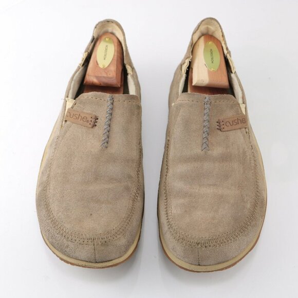 Cushe Mens Surf Slipper Shoe Size 9 Tan Leather Slip On Sneaker Minimalist - Picture 3 of 12